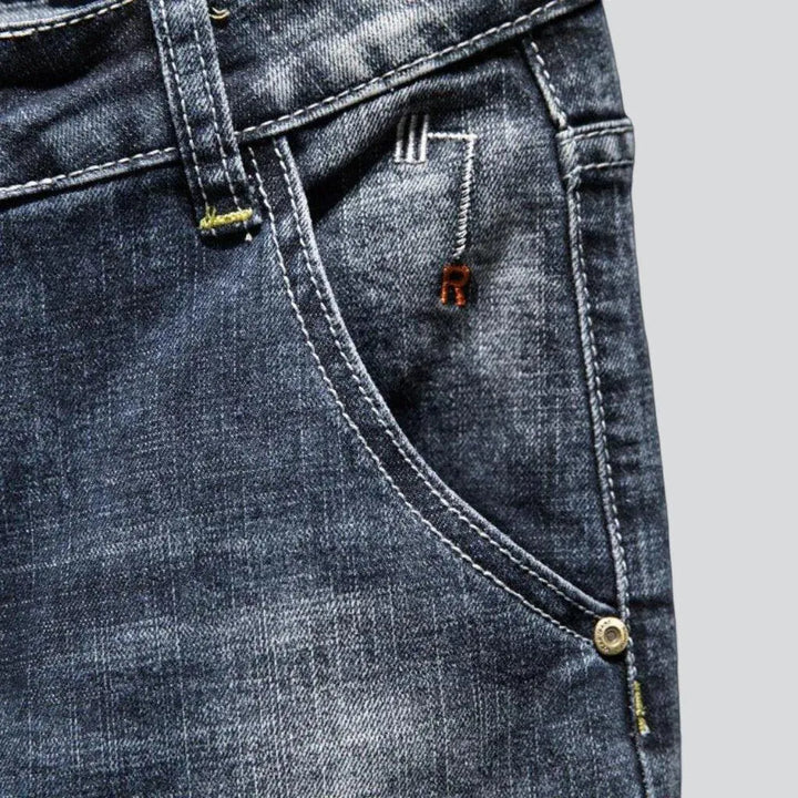 Distressed vintage urban men's jeans