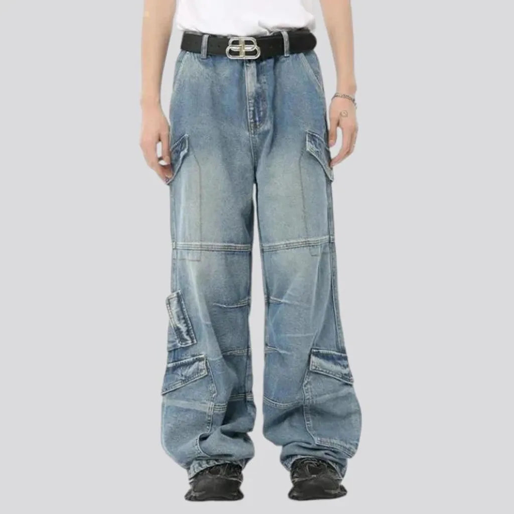 Sanded vintage men's jeans