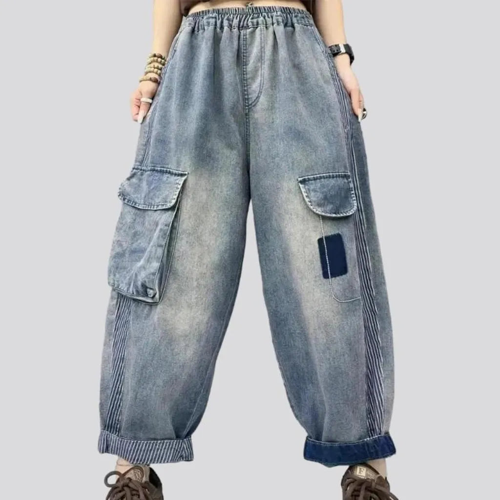 Fashion vintage denim pants
 for women
