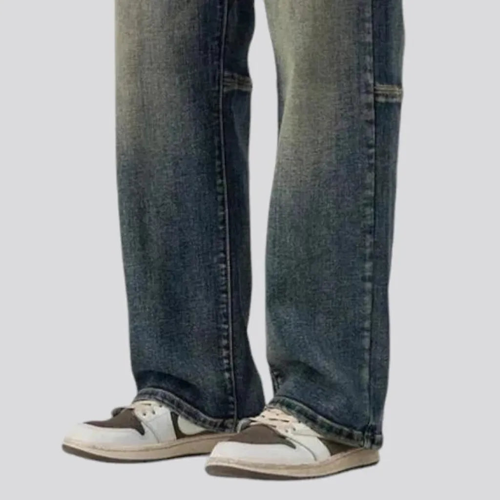 Retro baggy style men's jeans