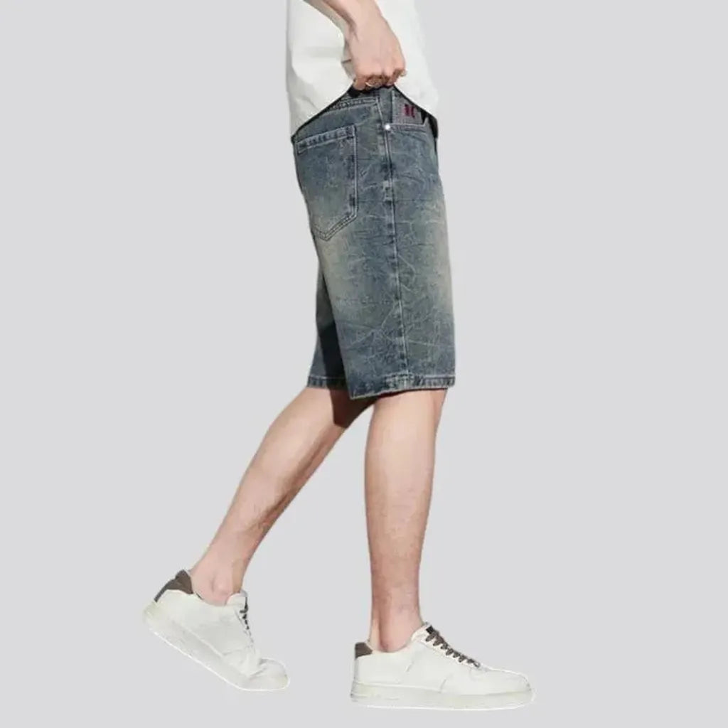 Sanded fashion men's jean shorts