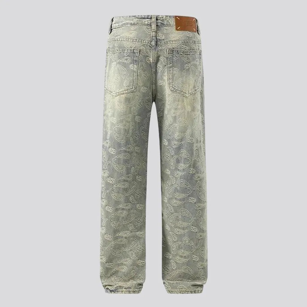 Street style loose fit men's jeans