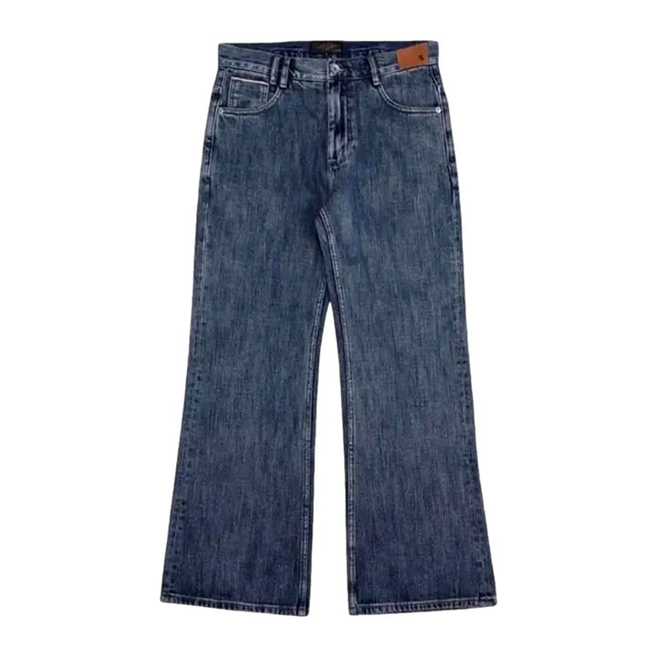 Fashionable Loose Selvedge Men's Jeans - Blue