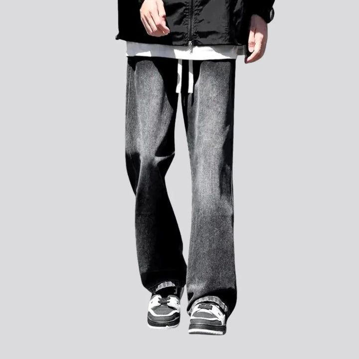 Baggy Abraded Mid Rise Jeans Joggers for Men | Jeans4you.shop