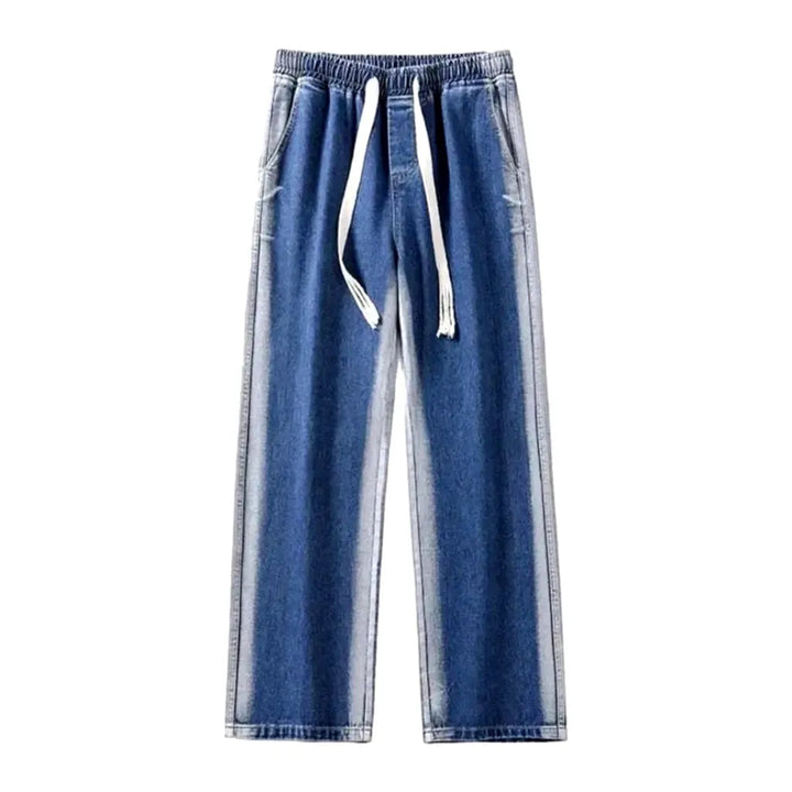 Baggy men's side-bands jeans