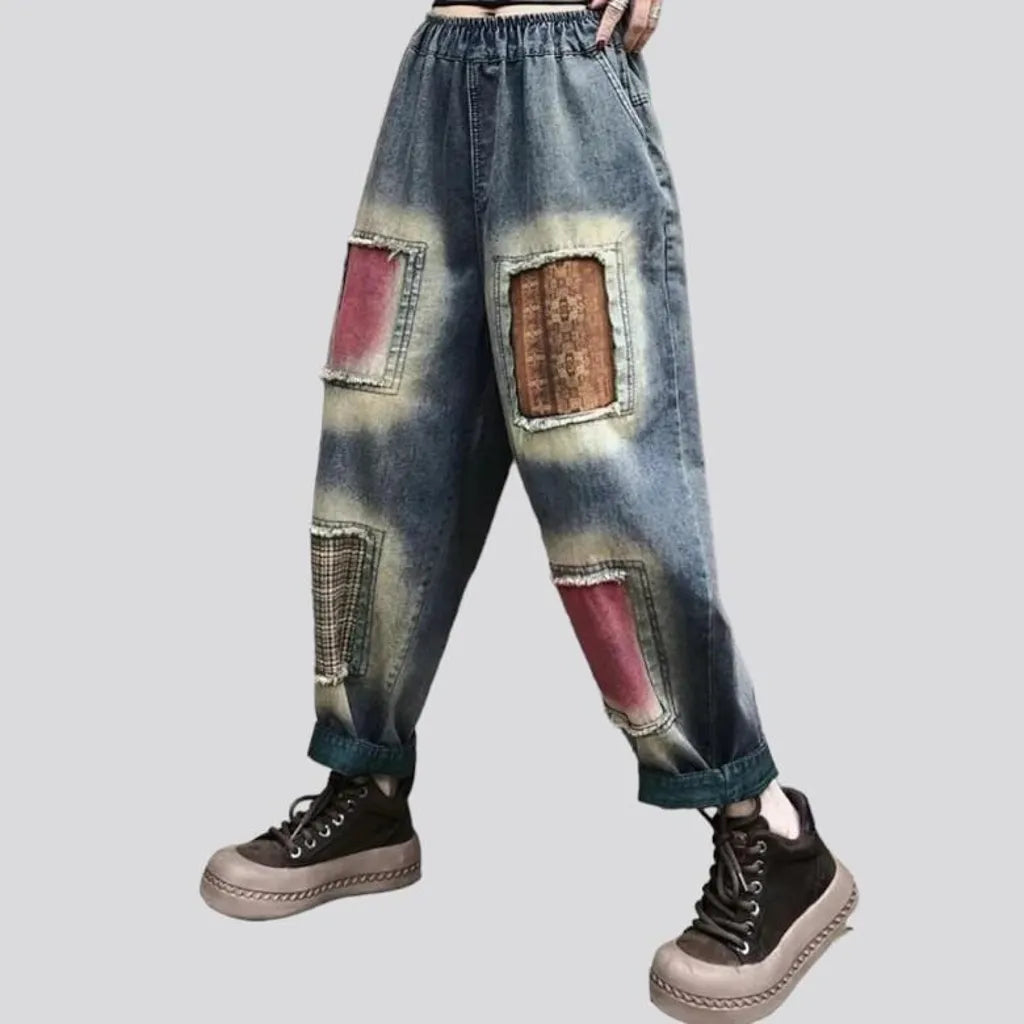 High-waist vintage jeans pants
 for women