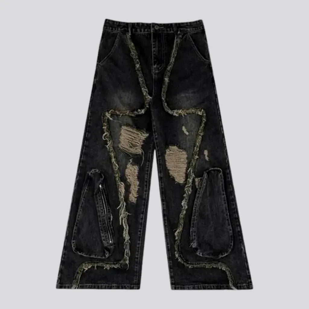 Boho Grunge Distressed Men's Jeans | Jeans4you.shop