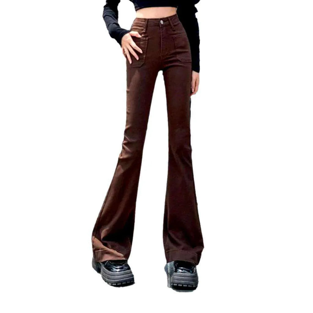 Bootcut women's high-waist jeans