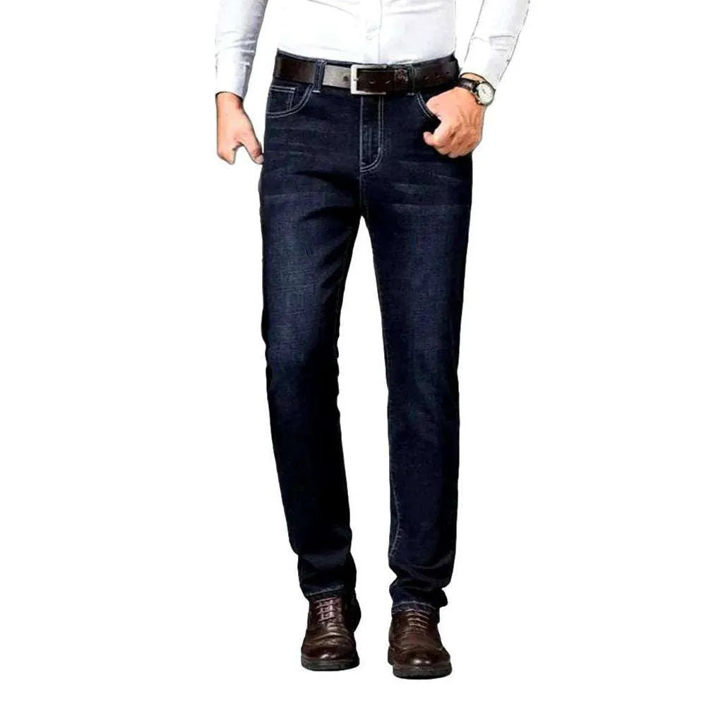 Business casual stretchy men's jeans