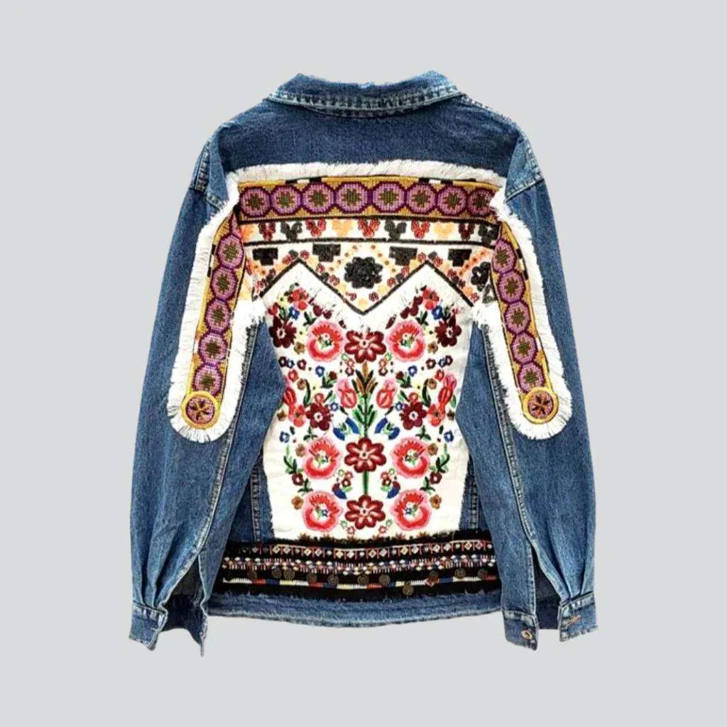 Gypsy lady patchwork denim jacket