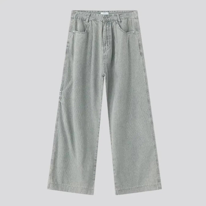 Mid rise baggy fashion men's jeans