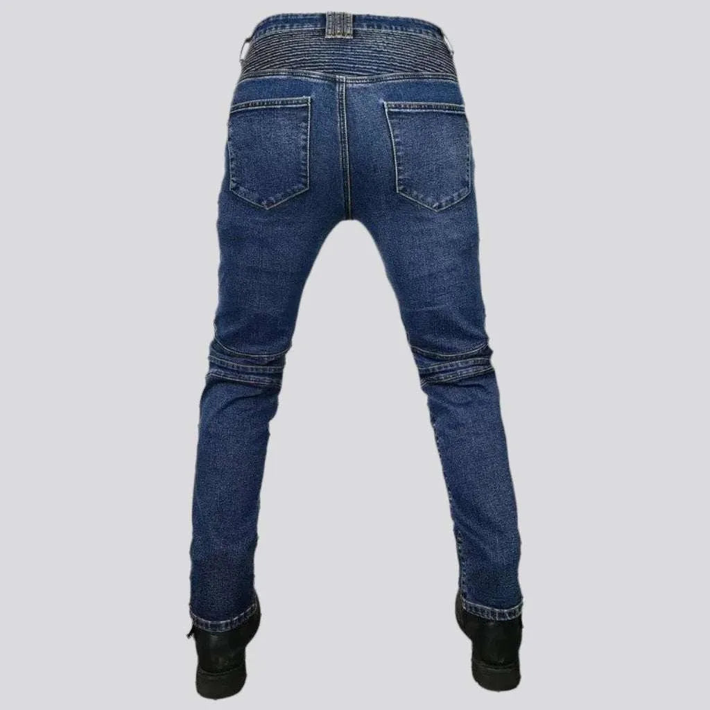 Slim men's biker jeans