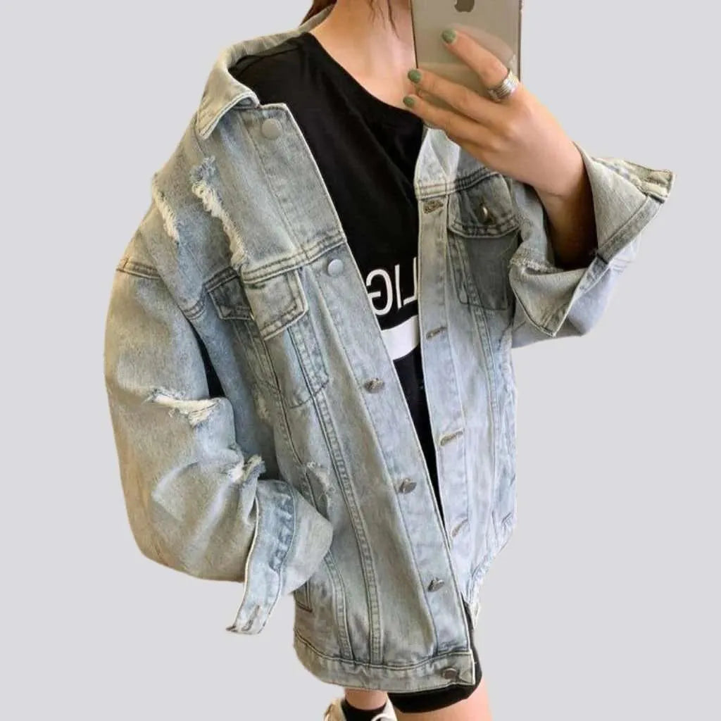 Vintage denim jacket
 for ladies