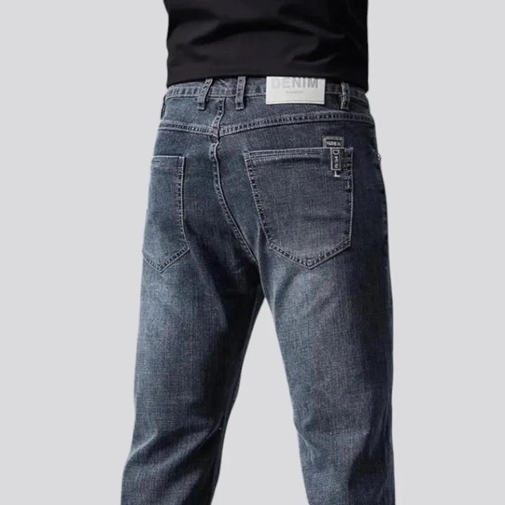 Sanded tapered men's jeans