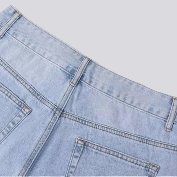 Grunge women's distressed jeans