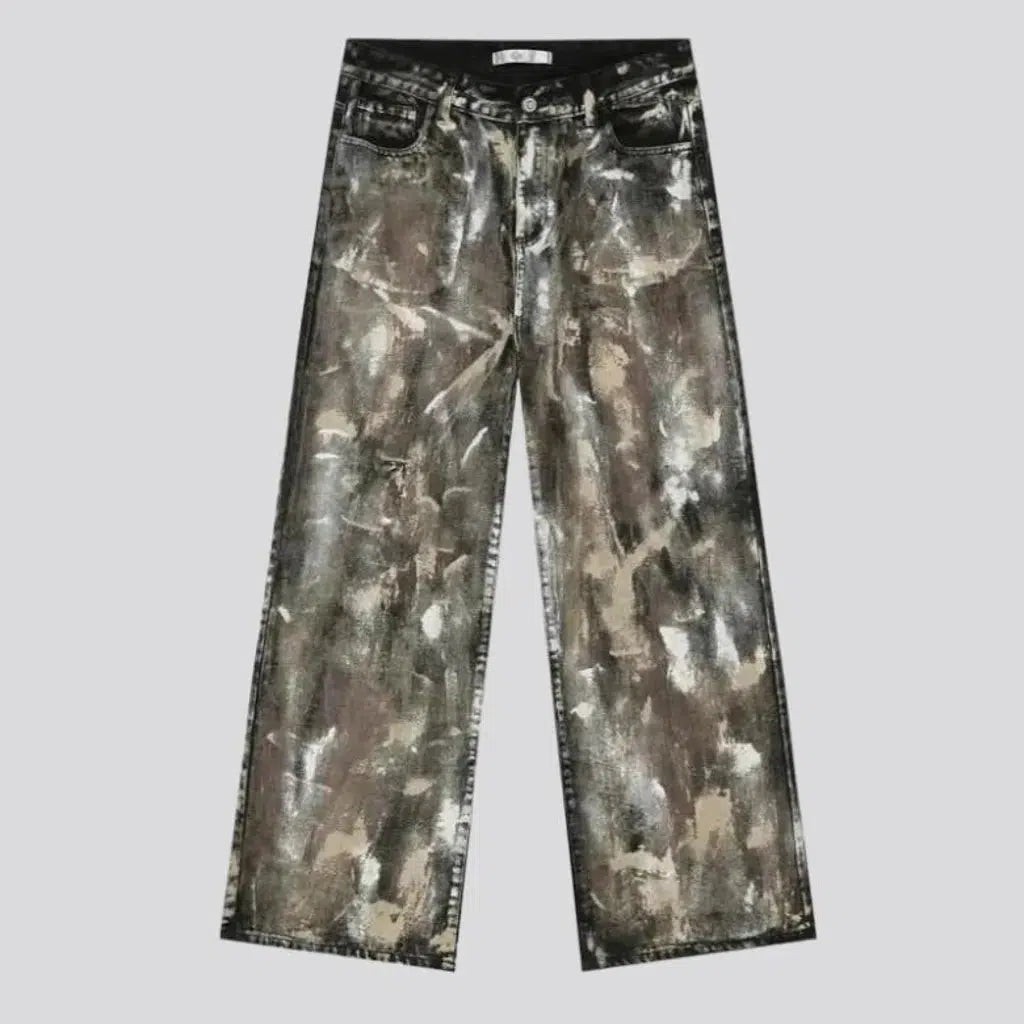 Painted street jeans
 for men