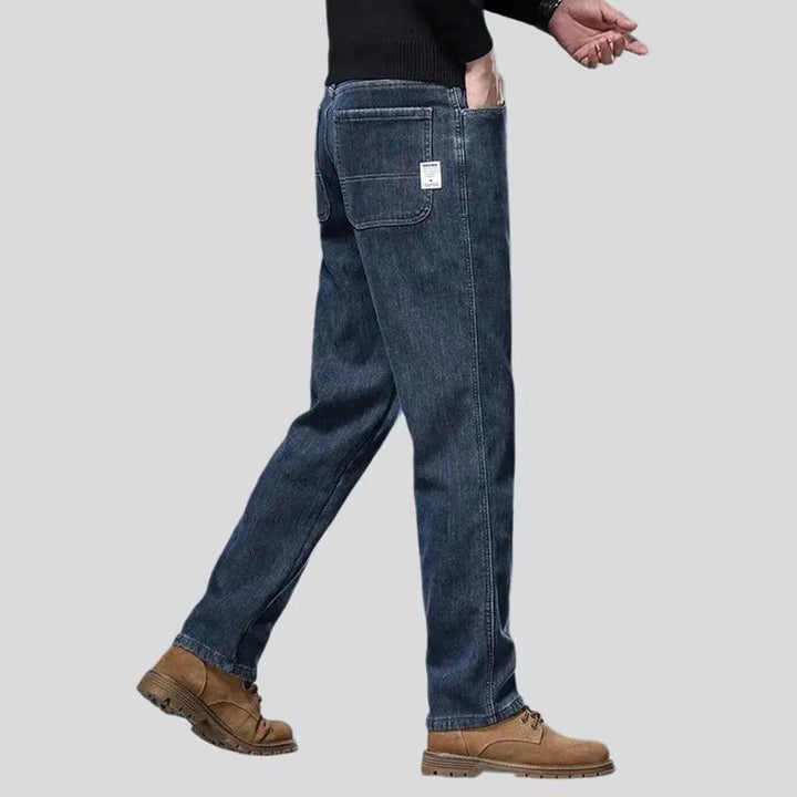 Insulated stretchable classic men's jeans