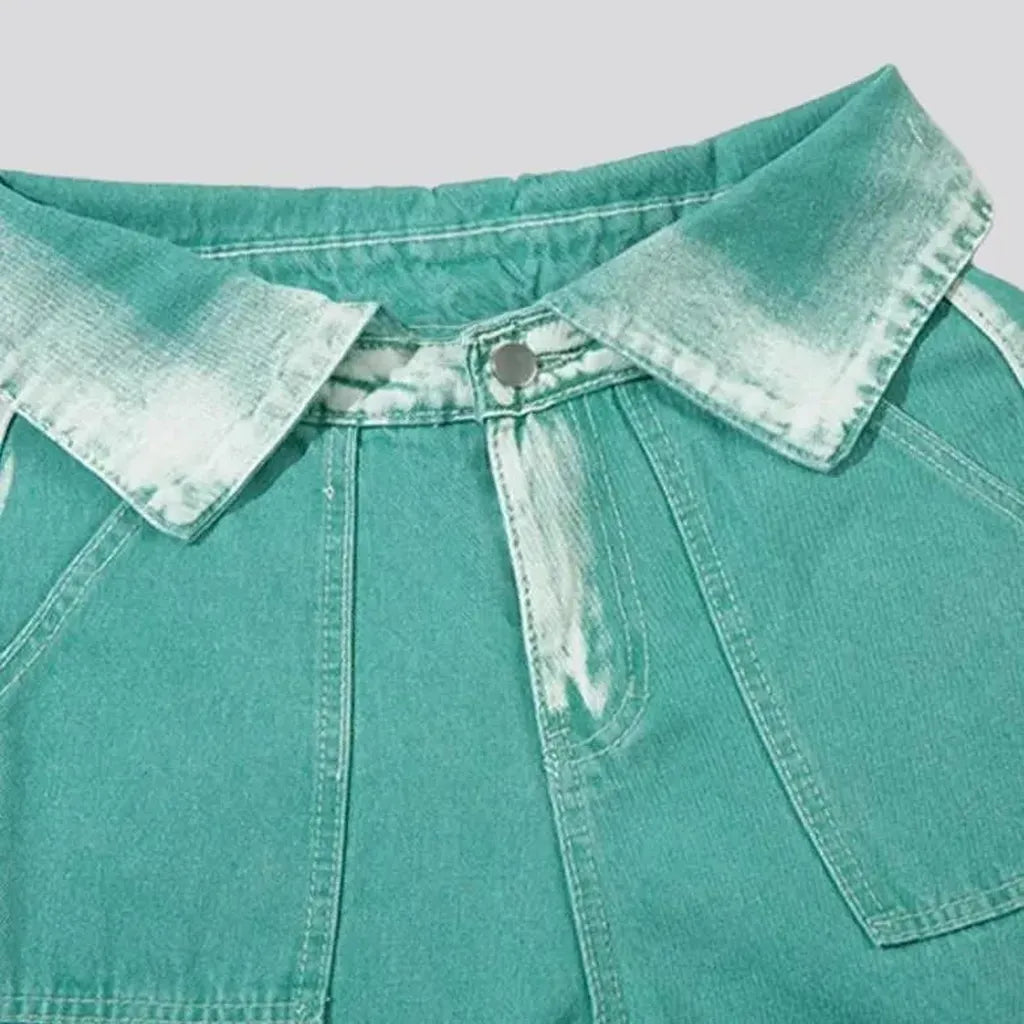 Women's collar-waistline jeans