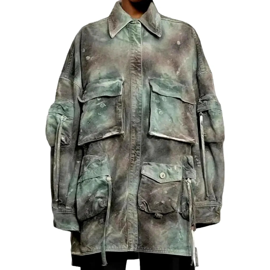 Camouflage denim jacket
 for women