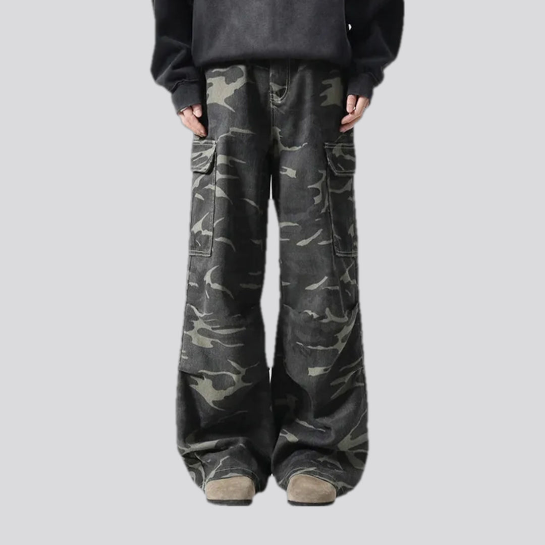 Camouflage Mid Rise Denim Pants for Men | Jeans4you.shop