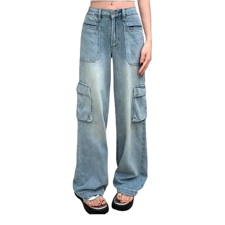 Cargo floor-length jeans
 for women