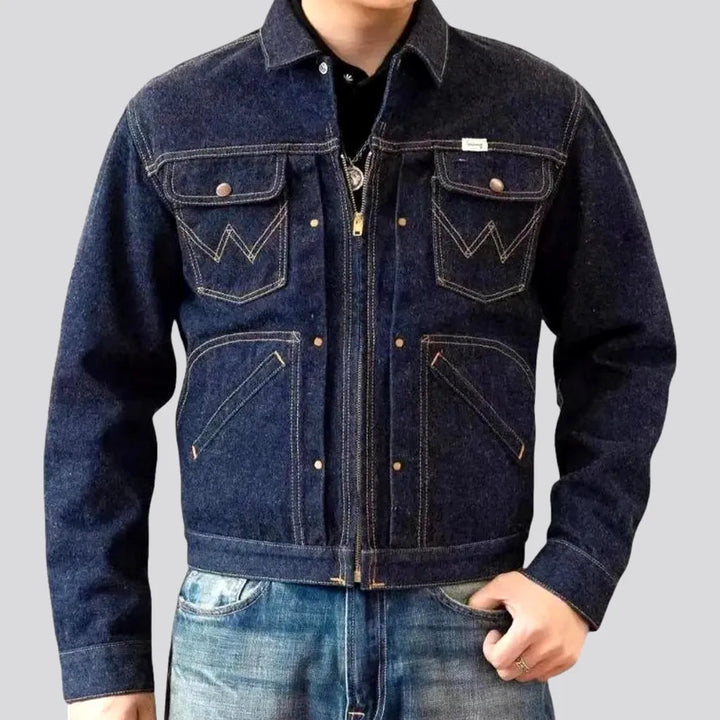 Casual Regular Dark Men's Denim Jacket | Jeans4you.shop