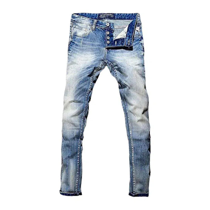 Casual whiskered jeans
 for men