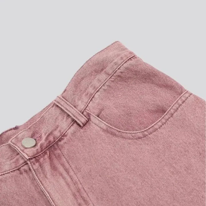 Baggy women's stonewashed jeans