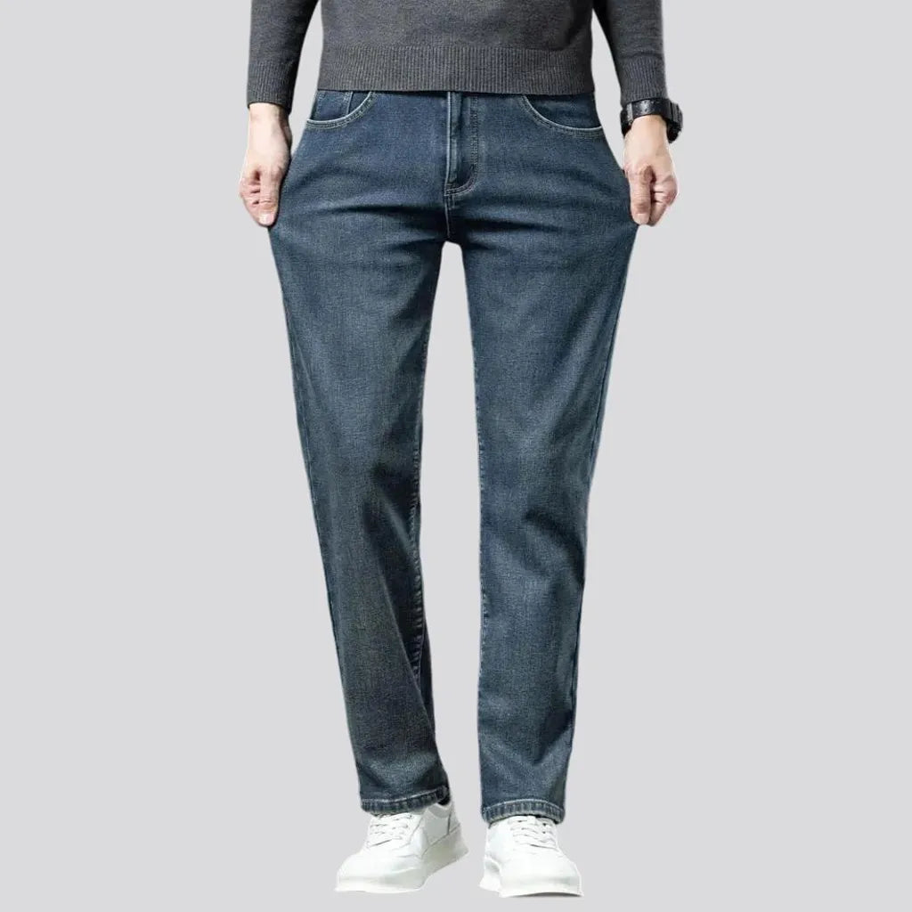 Vintage tapered-fit casual men's jeans