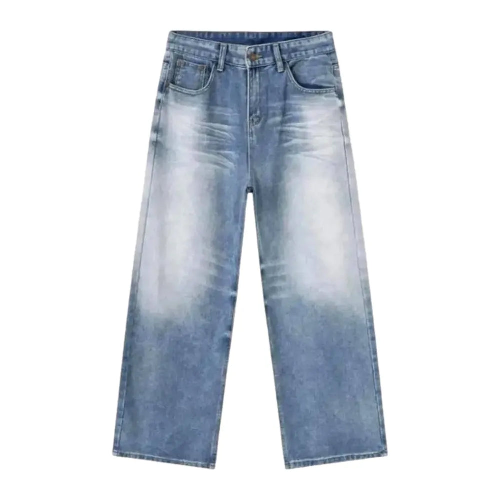 Light Wash Stylish Men's Jeans - Blue