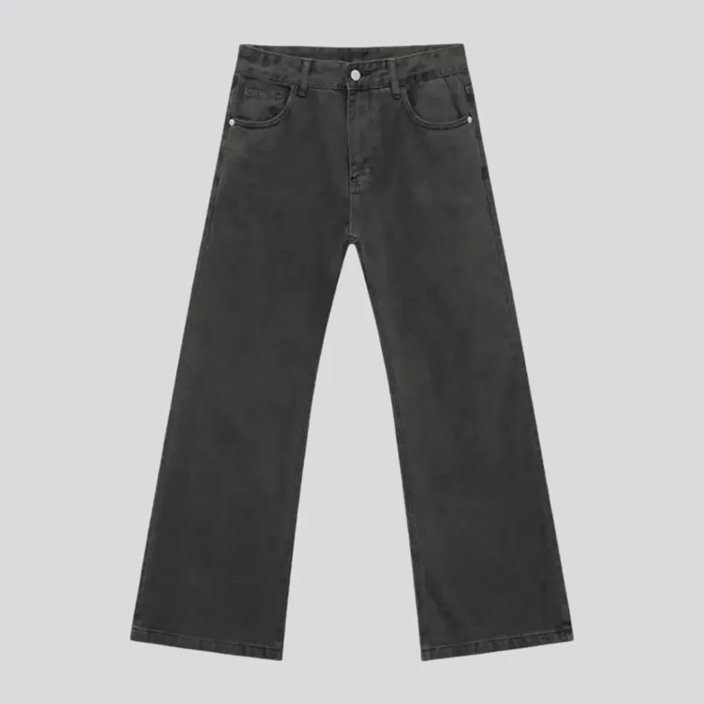 Comfortable Mid Rise Casual Monochrome Men's Jeans | Jeans4you.shop