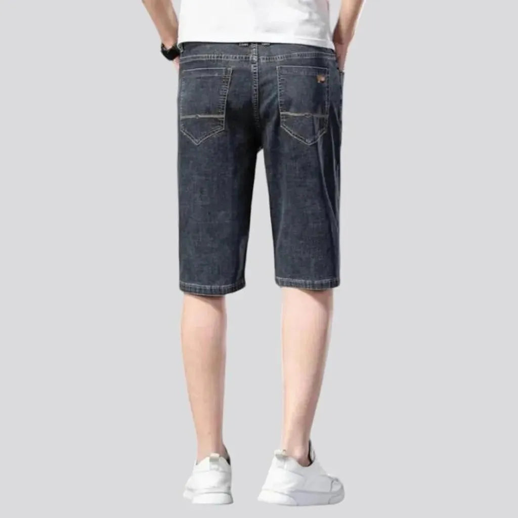 Sanded straight men's jean shorts