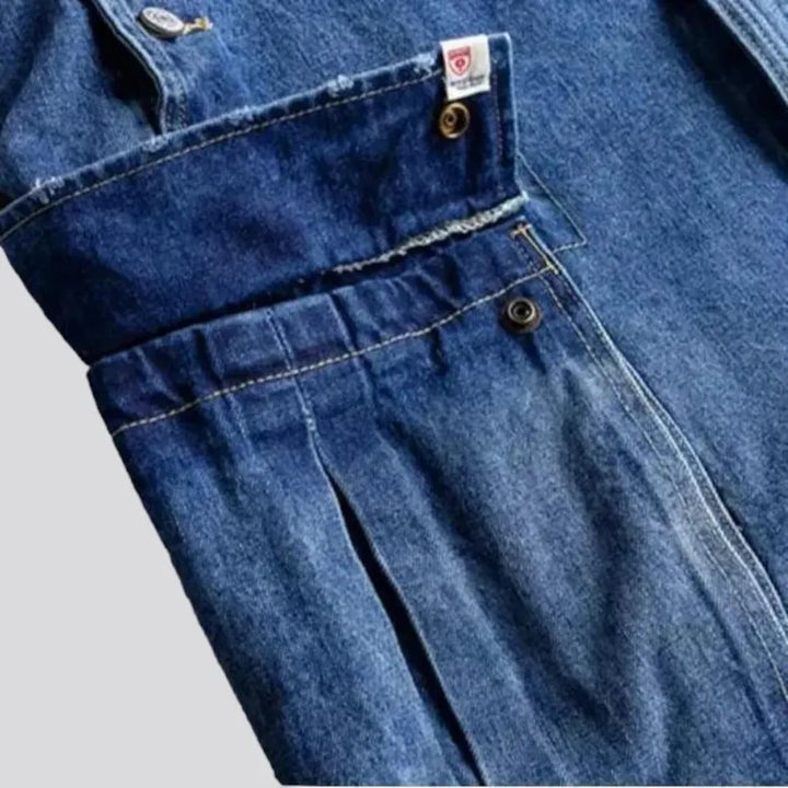 Medium-wash fashion jean jumpsuit