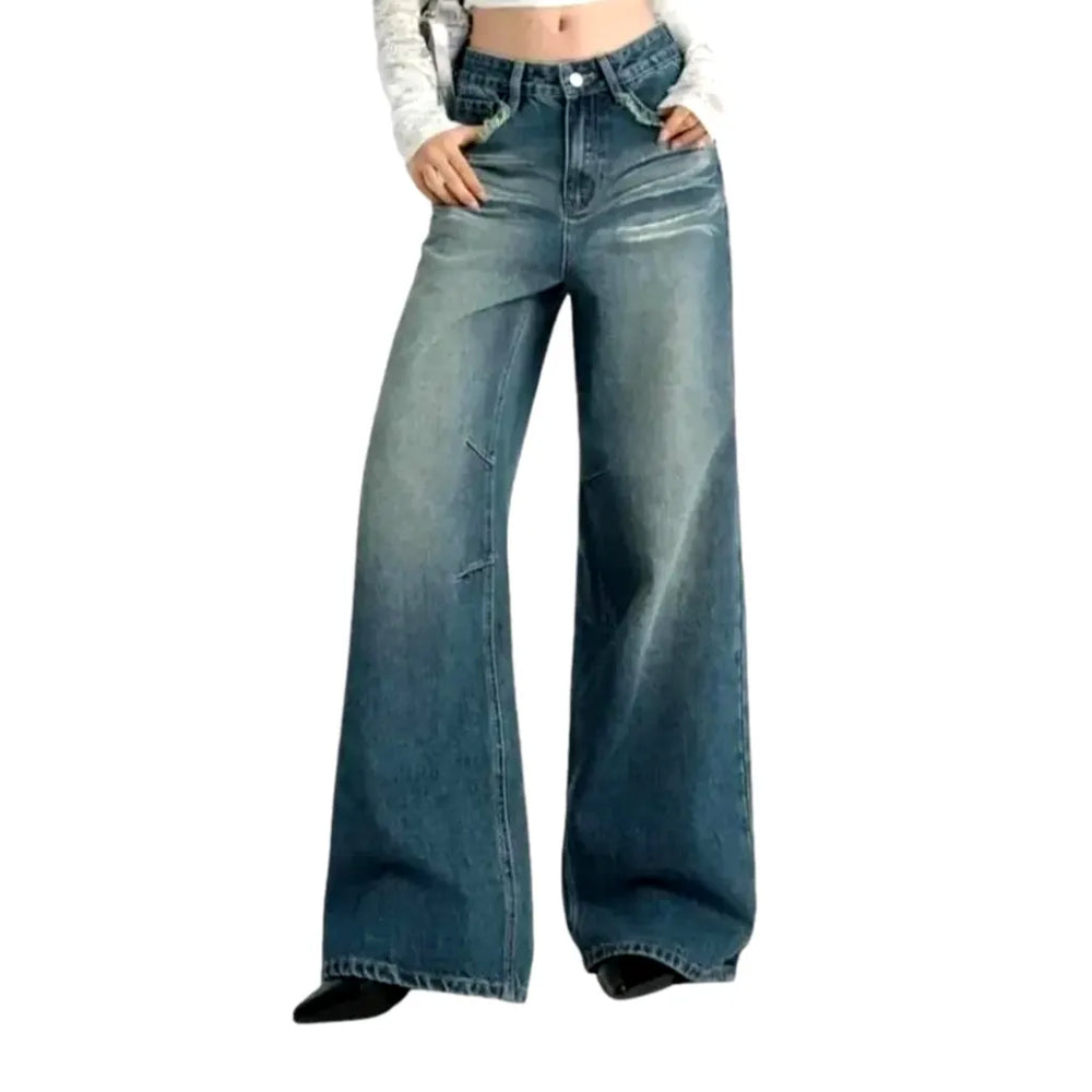 High Rise Flared 90s Women's Jeans - Blue