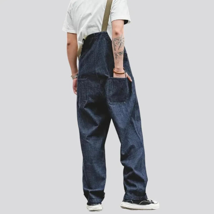 Casual baggy denim dungaree for men