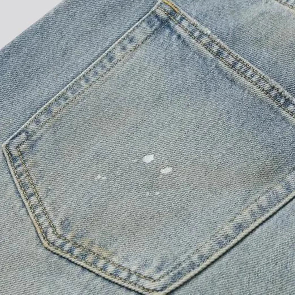 Vintage light wash baggy men's jeans