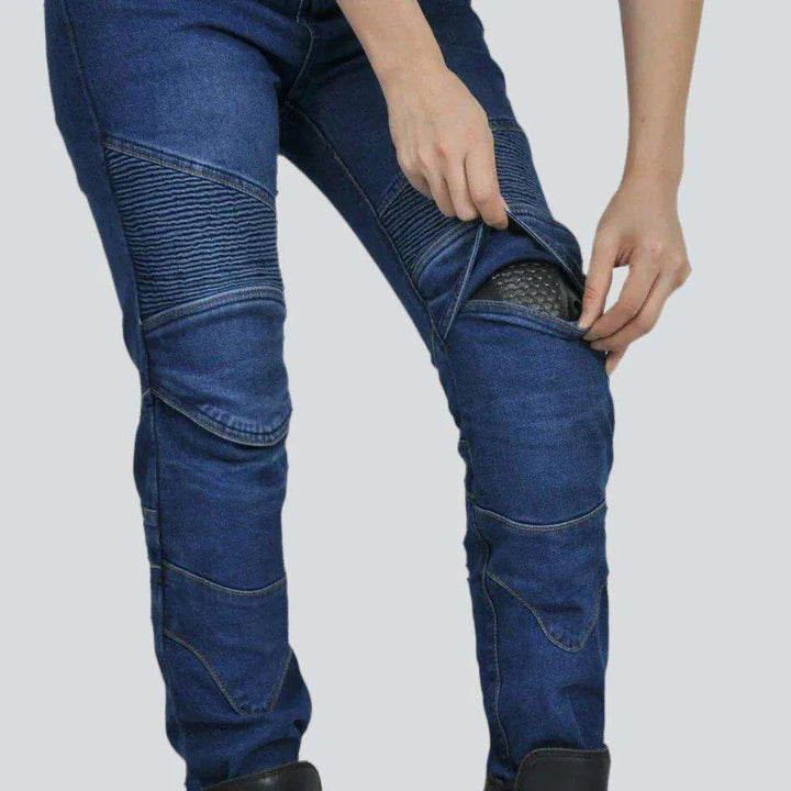 Skinny urban women's biker jeans