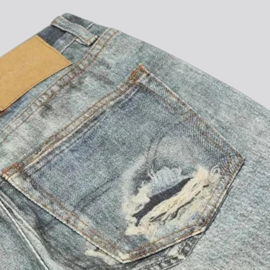 Stylish flared men's jeans