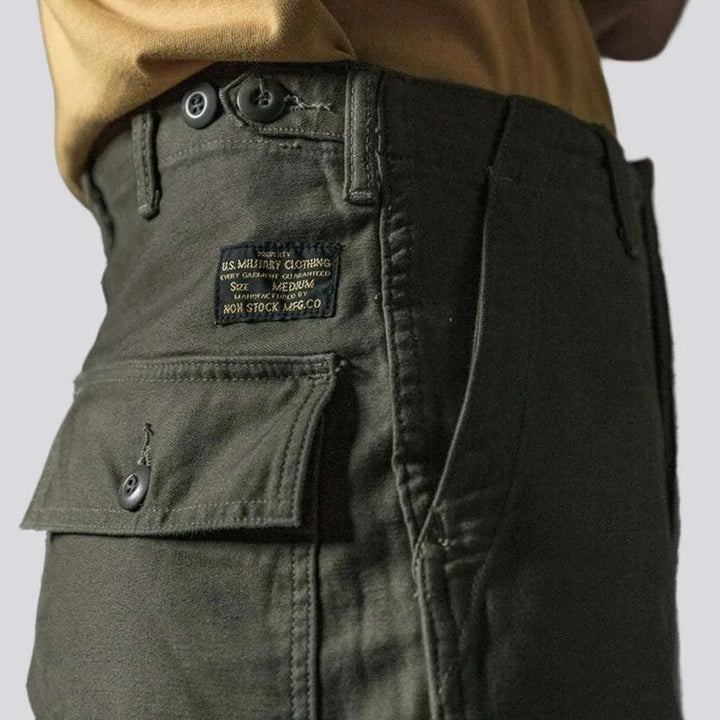 Loose high-waist men's denim pants