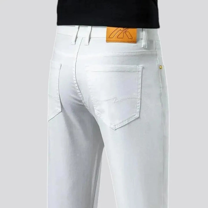 Mid rise tapered classic jeans for men