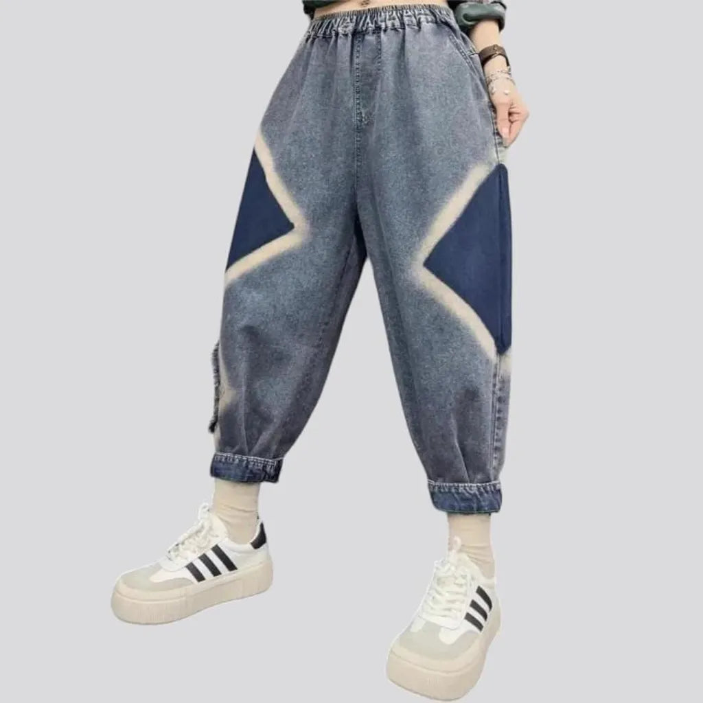Vintage baggy jean pants
 for ladies