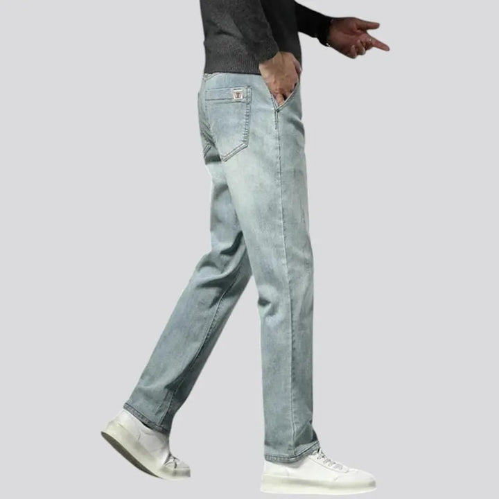 High-rise casual men's jeans