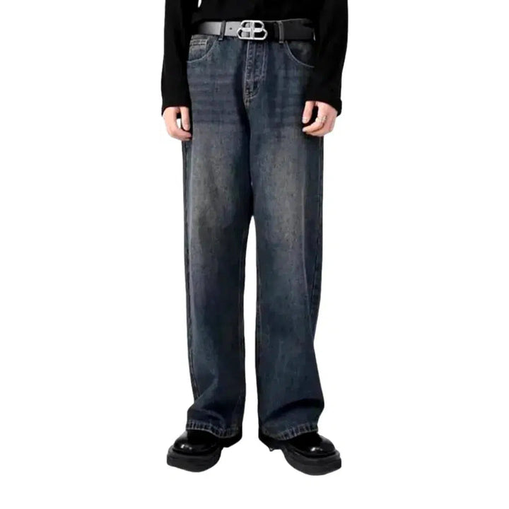 Dark-wash fashion jeans
 for men