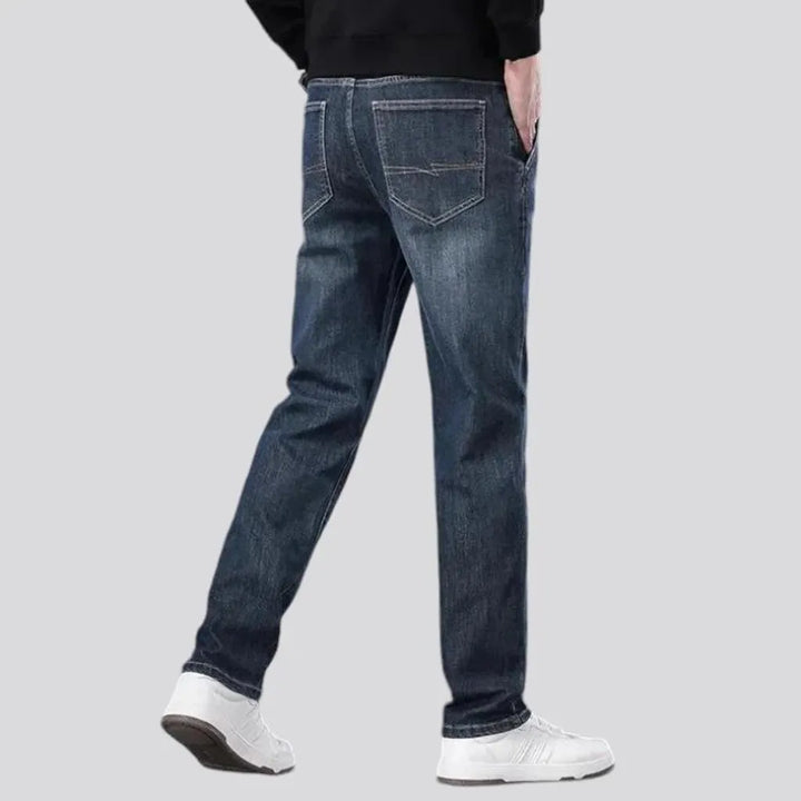 Sanded vintage slim men's jeans