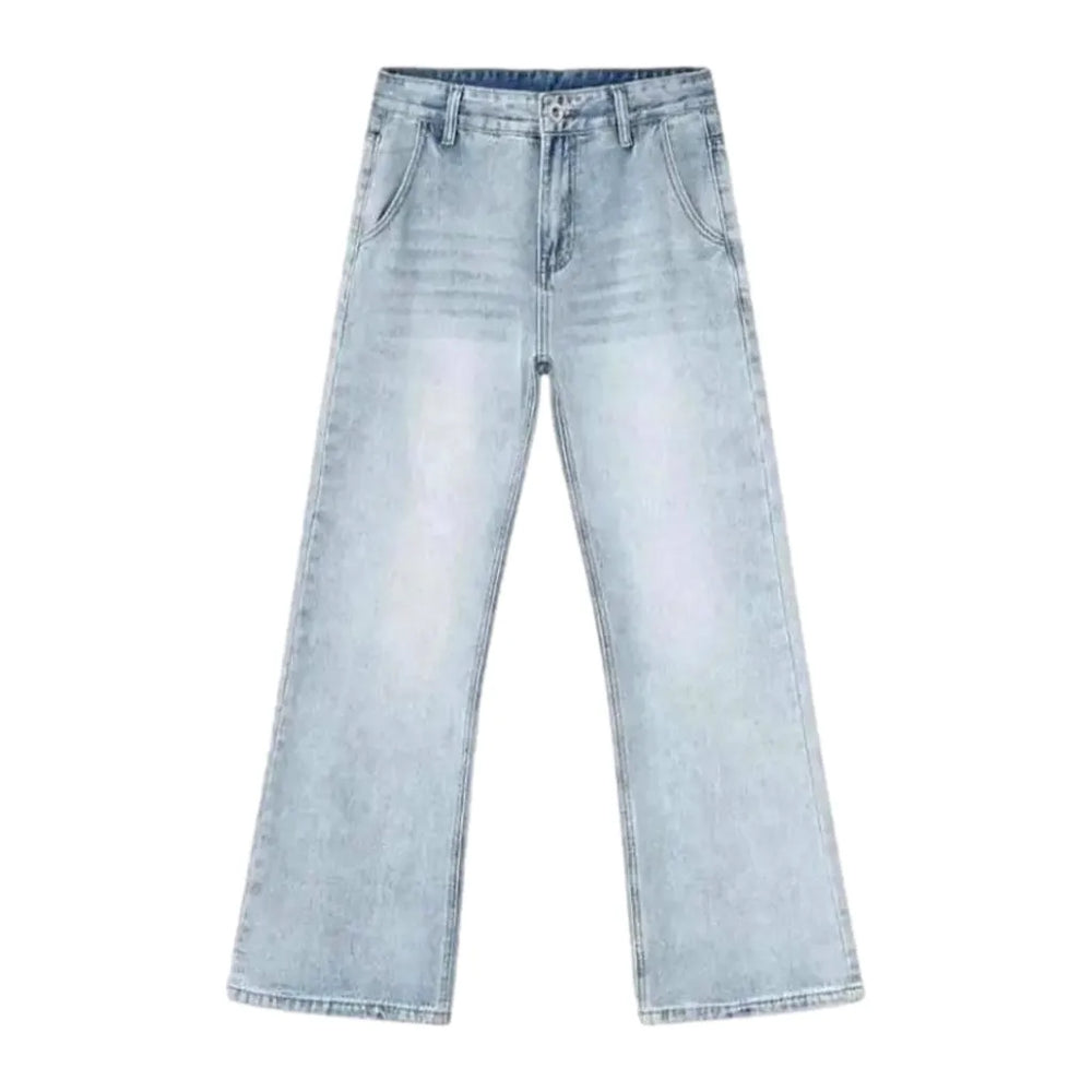 Light Wash Vintage Men's Jeans - Light Blue