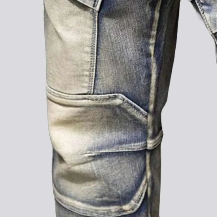 Patchwork men's vintage jeans