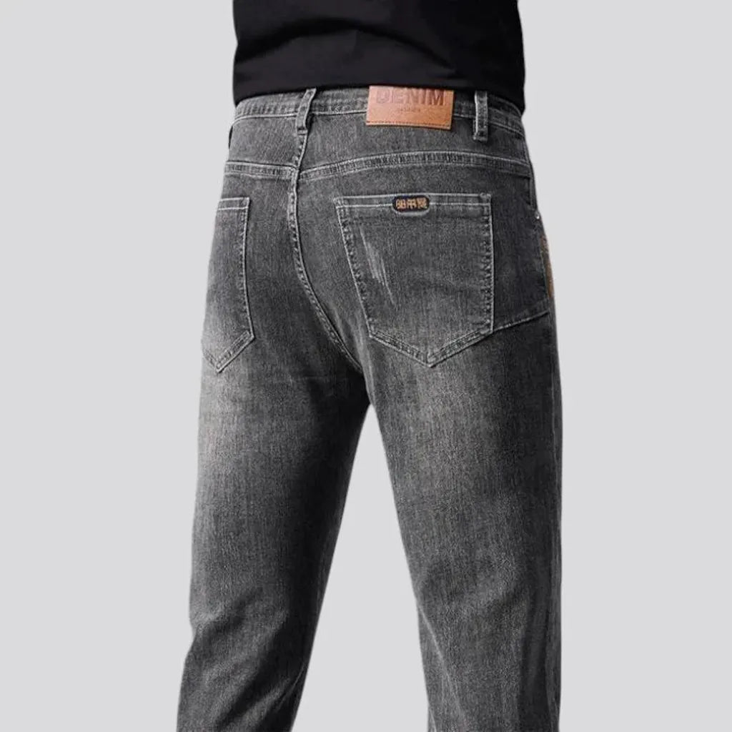 Slim fit mid waist men's jeans