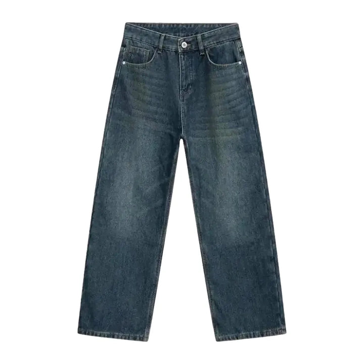 90s Vintage Style Baggy Jeans for Men - Blue