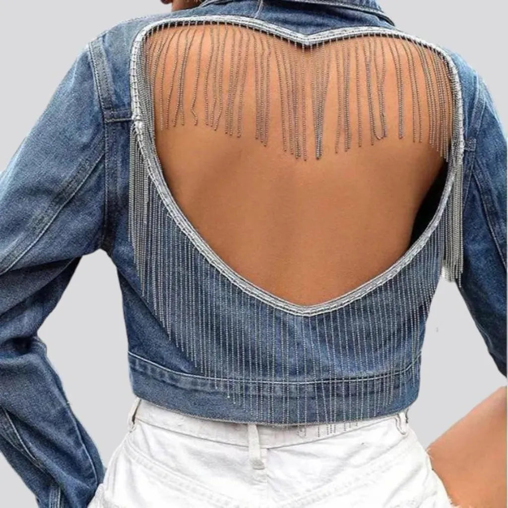 Slim women's jean jacket