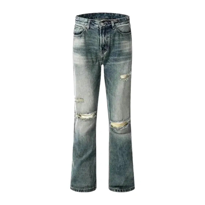Distressed bootcut jeans
 for men